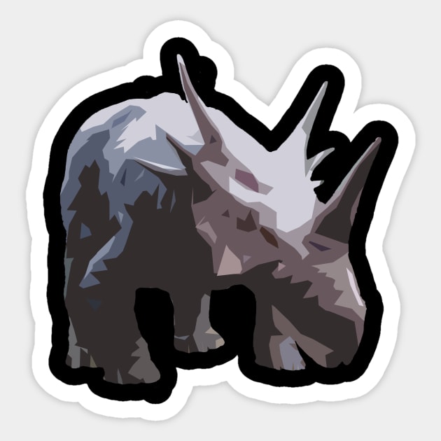 Styracosaurus herbivorous dinosaur Sticker by ownedandloved